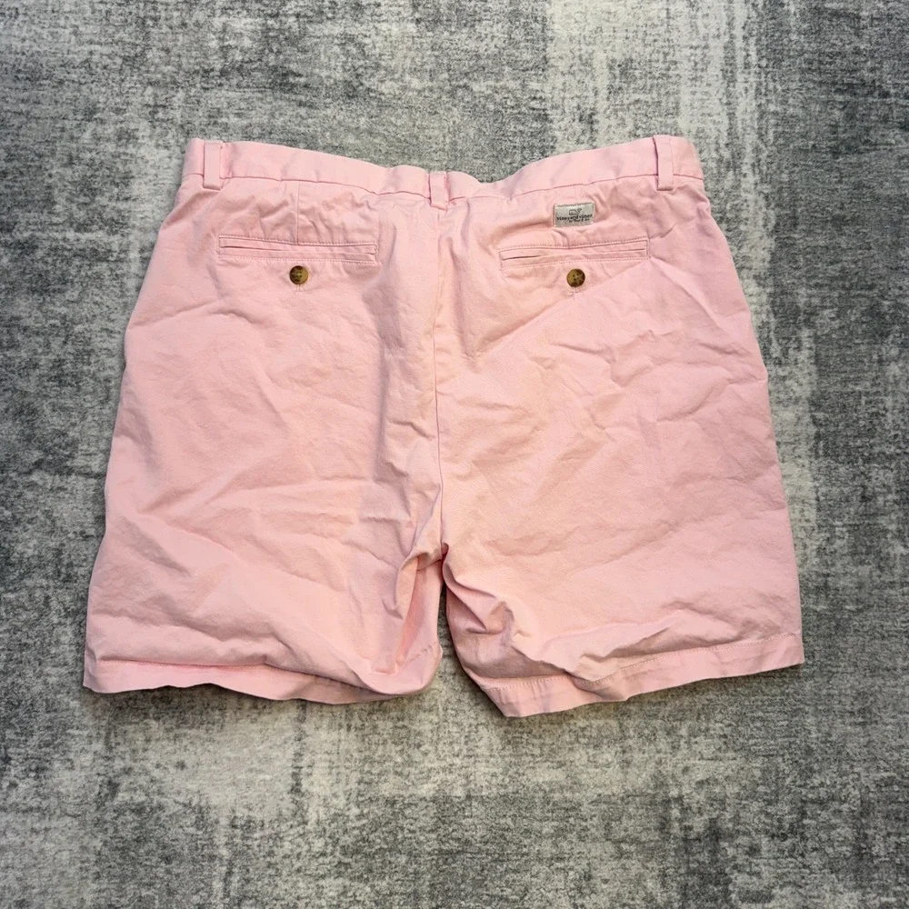 Vineyard Vines Shorts Mens 36 Pink Breaker Chino Cotton Stretch Preppy Beach 6